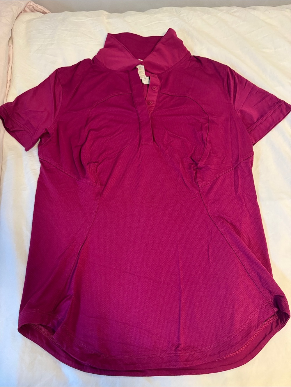 Lululemon Women’s Berry  Short-Sleeve Polo Top size 4